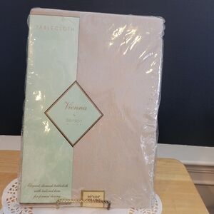 New Damask Antique Gray Tablecloth 60" x 84" Oblong